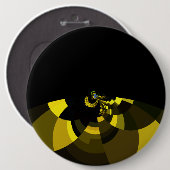 ジェットブラックと金ゴールドベクトルアートプリントグラフィックデザイン 缶バッジ (正面&裏面)