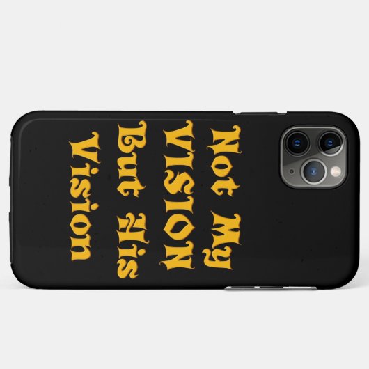 ジェットブラックデザイン私のビジョンではなく彼のビジョン Case-Mate iPhoneケース (裏面(横))