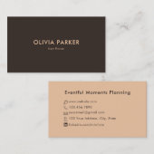 ジェットブラックモダンミニマリスト 名刺 (正面/裏面)