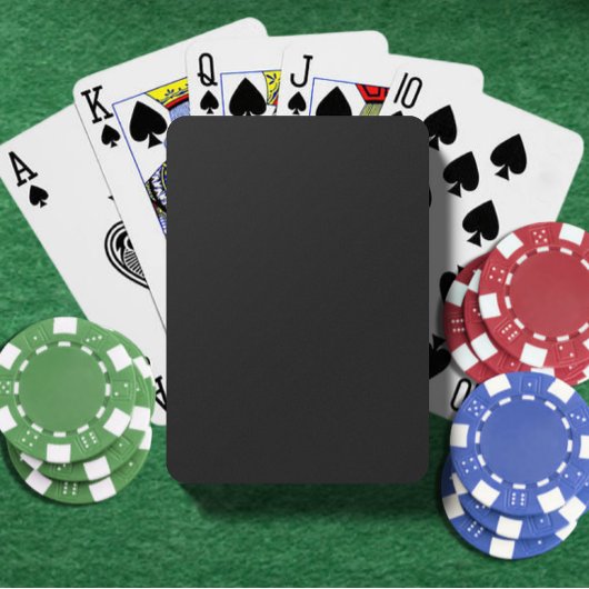 ジェットブラック無地のカラーシンプルミニマリスト トランプ