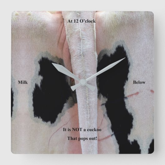 ジェットヨお尻ウッタマイ顔 スクエア壁時計 (正面)