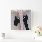 ジェットヨお尻ウッタマイ顔 スクエア壁時計 (ホーム)