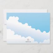 ジェットライナーバナーの遠くにパーティの招待状 招待状 (裏面)