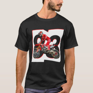 ジェットローレンスMotoXスーパークロスモーターバイクチャンピオン Tシャツ