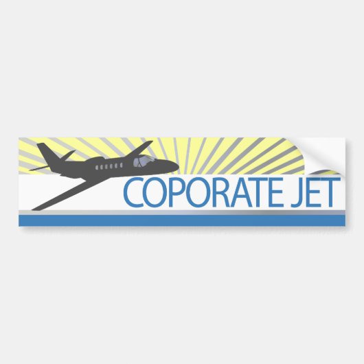ジェット企業の航空機 バンパーステッカー (正面)