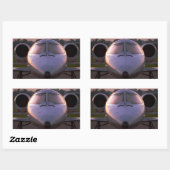 ジェット企業の飛行機旅行 長方形シール (シート)