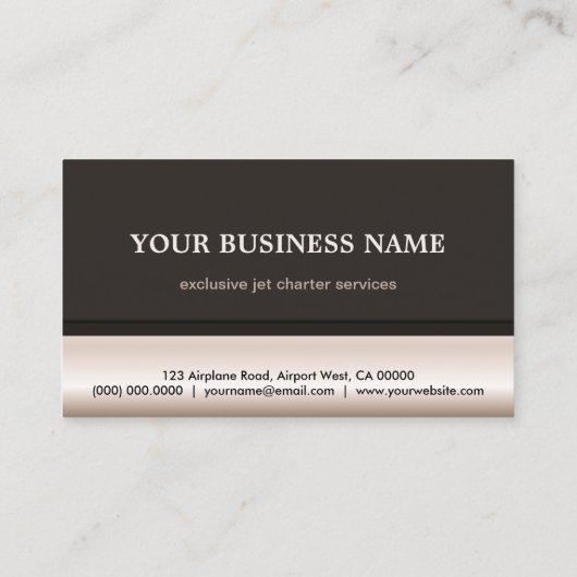 ジェット憲章プロフェッショナルパイロット名刺 名刺 (裏面)