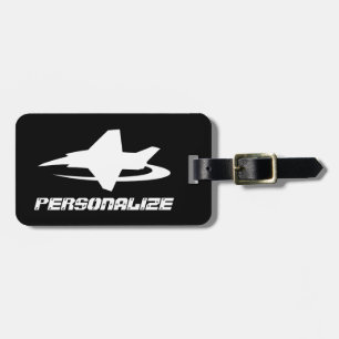 ジェット戦闘機のロゴ付きの旅行荷物タグ ラゲッジタグ