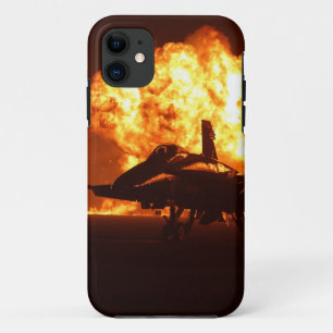 ジェット戦闘機の炎 iPhone 11 ケース