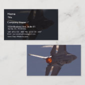 ジェット戦闘機の飛行機 名刺 (正面/裏面)