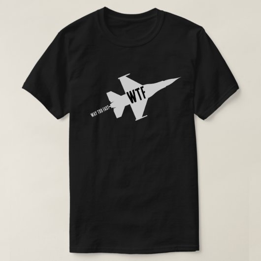 ジェット戦闘機シンプル、航空機、航空、ウィットおもしろいティ Tシャツ (デザイン正面)
