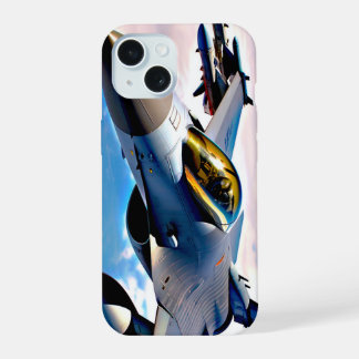 ジェット戦闘機飛んでいる高 iPhone 15ケース