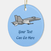 ジェット戦闘機F18ホーネット飛行機飛行機パイロットデザイン セラミックオーナメント (左)