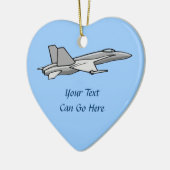 ジェット戦闘機F18ホーネット飛行機飛行機パイロットデザイン セラミックオーナメント (左)