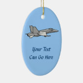 ジェット戦闘機F18ホーネット飛行機飛行機パイロットデザイン セラミックオーナメント (右)