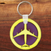 ジェット旅客機 キーホルダー (正面)