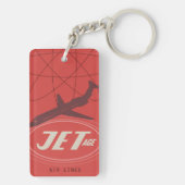 ジェット時代のレトロな飛行機のキーチェーン キーホルダー (裏面)