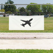 ジェット機のシルエット 横断幕 (インサイチュ)