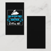 ジェット機のスキーギフトのアイディアは水Jetskiのティーを呼んでいます 名刺 (正面/裏面)