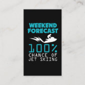 ジェット機のスキーギフト-休暇旅行のビーチの週末 名刺 (正面)