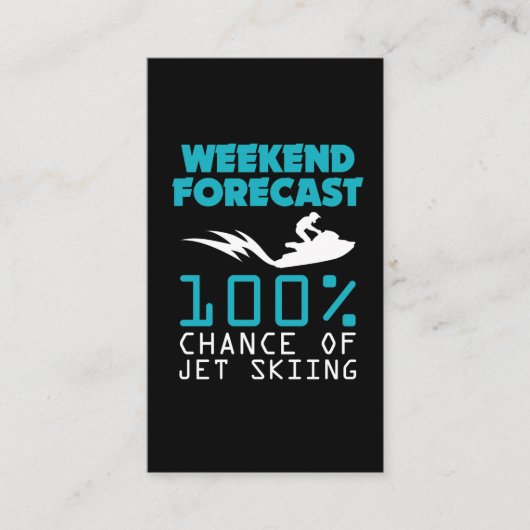 ジェット機のスキーギフト-休暇旅行のビーチの週末 名刺 (正面)