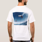 ジェット機のスキーフリップ Tシャツ (裏面)