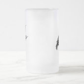 ジェット機のスキー大きいジャンプ フロストグラスビールジョッキ (中央)