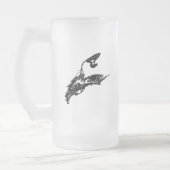 ジェット機のスキー大きいジャンプ フロストグラスビールジョッキ (左)