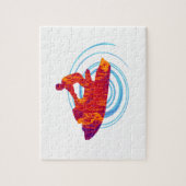 ジェット機のスキー ジグソーパズル (縦)