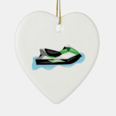 ジェット機のスキー セラミックオーナメント (右)