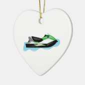 ジェット機のスキー セラミックオーナメント (左)