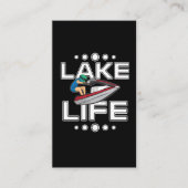 ジェット機のスキーgift湖の生命ビーチの休日おもしろいなJetski 名刺 (正面)