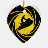 ジェット機のスキーSOL セラミックオーナメント (右)