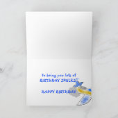 ジェット機のバースデー・カード カード (内部)