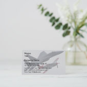 ジェット機のパイロット操縦室のプロペラ 名刺 (スタンド正面)