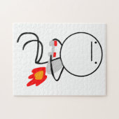 ジェット機のパックの人 ジグソーパズル (横)