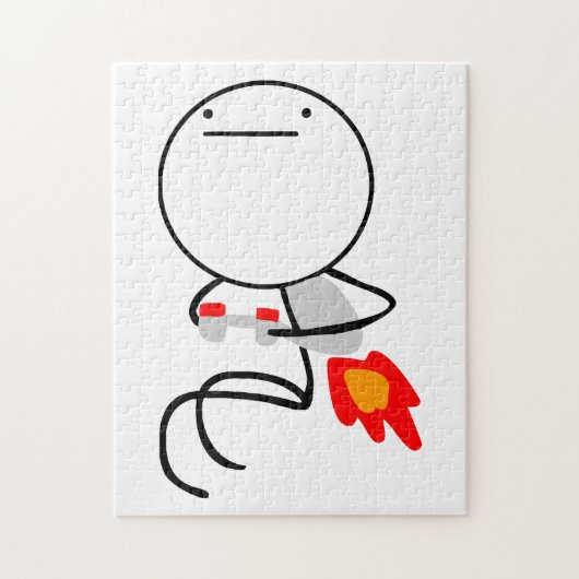 ジェット機のパックの人 ジグソーパズル (縦)