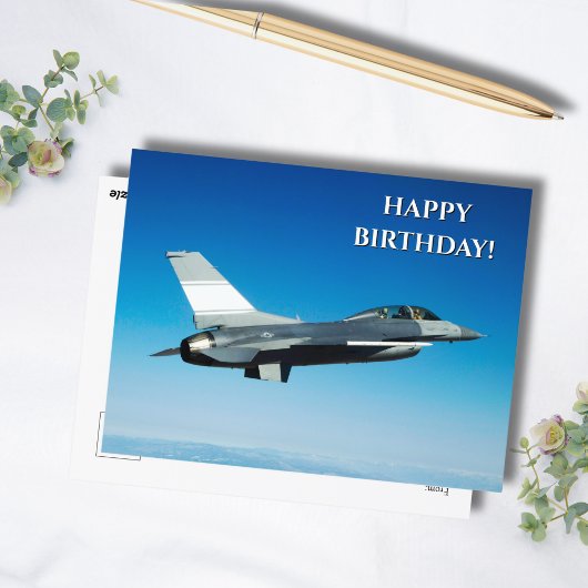 ジェット機の写真 クールな航空の誕生日 ポストカード