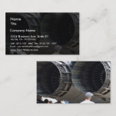 ジェット機の大きいエンジン 名刺 (正面/裏面)