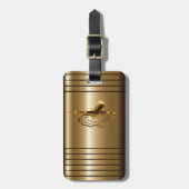 ジェット機の定期旅客機の航空機の金贅沢な荷物のラベル ラゲッジタグ (正面縦)