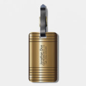 ジェット機の定期旅客機の航空機の金贅沢な荷物のラベル ラゲッジタグ (裏面縦)