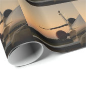 ジェット機の翼のはえ空港 ラッピングペーパー (ロールコーナー)