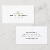 ジェット機の飛行機の名刺 名刺 (正面/裏面)