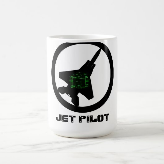 ジェット機操縦士のマグ コーヒーマグカップ (中央)