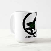 ジェット機操縦士のマグ コーヒーマグカップ (正面左)