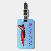 ジェット機旅行荷物のラベル ラゲッジタグ (正面縦)