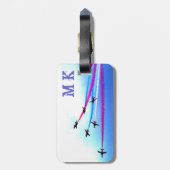 ジェット機旅行荷物のラベル ラゲッジタグ (裏面縦)