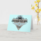 ジェット機翼クラブ カード (黄色い花)