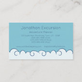 ジェット機雲と青い空の山 名刺 (裏面)