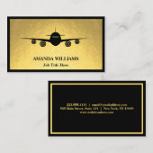 ジェット機 名刺 (正面/裏面)